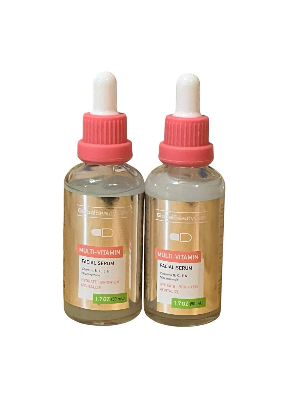 Global Beauty Care Multi-Vitamin Facial Serum B, C, E, Niacinamide 2pk